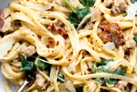 Creamy Instant Pot Sausage & Sun-Dried Tomato Pasta
