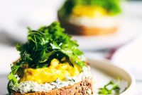 Herbed Goat Cheese Toast with Fluffy Scrambled Eggs