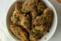 Crispy Garlic Parmesan Air Fryer Chicken Wings