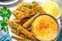 Hummus Fries with Spicy Tahini Dipping Sauce