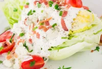 Classic Wedge Salad Recipe with Creamy Blue Cheese Dressing