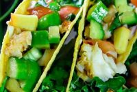 Grilled Fish Tacos with Fresh Peach Salsa