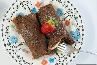 Vegan Chocolate Blintzes with Vanilla Nut Cream Filling