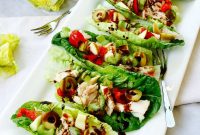 Chicken, Apple & Gem Lettuce Boats — Easy Party Bites