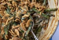 Creamy Green Bean Casserole with Crispy Onion Topping