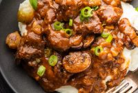 Sweet and Tangy Smothered Beef Tips Recipe