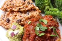 Cheesy Salsa-Stuffed Chicken with Mexican-Style Risotto