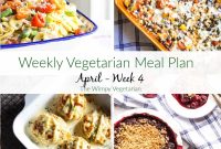 April Vegetarian Meal Plan: Week 4 Recipes & Grocery List