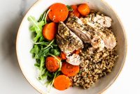 Roasted Carrot and Chicken Quinoa Bowl with Lemon-Tahini Drizzle