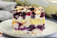 No-Bake Blueberry Angel Food Cake Recipe