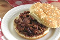 Slow Cooker Pulled Pork Tenderloin with Blackberry BBQ Sauce