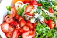 Strawberry Spinach Salad with Creamy Poppy Seed Dressing