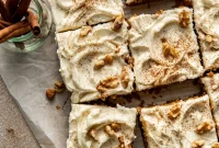 Chewy Carrot Cake Bars with Cream Cheese Frosting Recipe