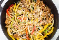 Sizzling Chicken Fajitas Recipe with Peppers and Onions