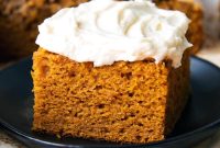Moist Pumpkin Cake with Cream Cheese Frosting Recipe