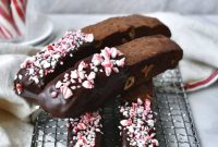 Chocolate Hazelnut Biscotti with Peppermint Crunch