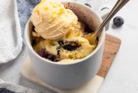 3-Ingredient Blueberry Lemon Mug Cake Recipe in 2 Minutes
