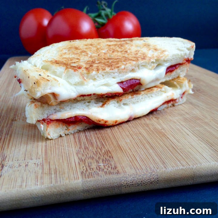 Tomato soup grilled cheese sandwich
