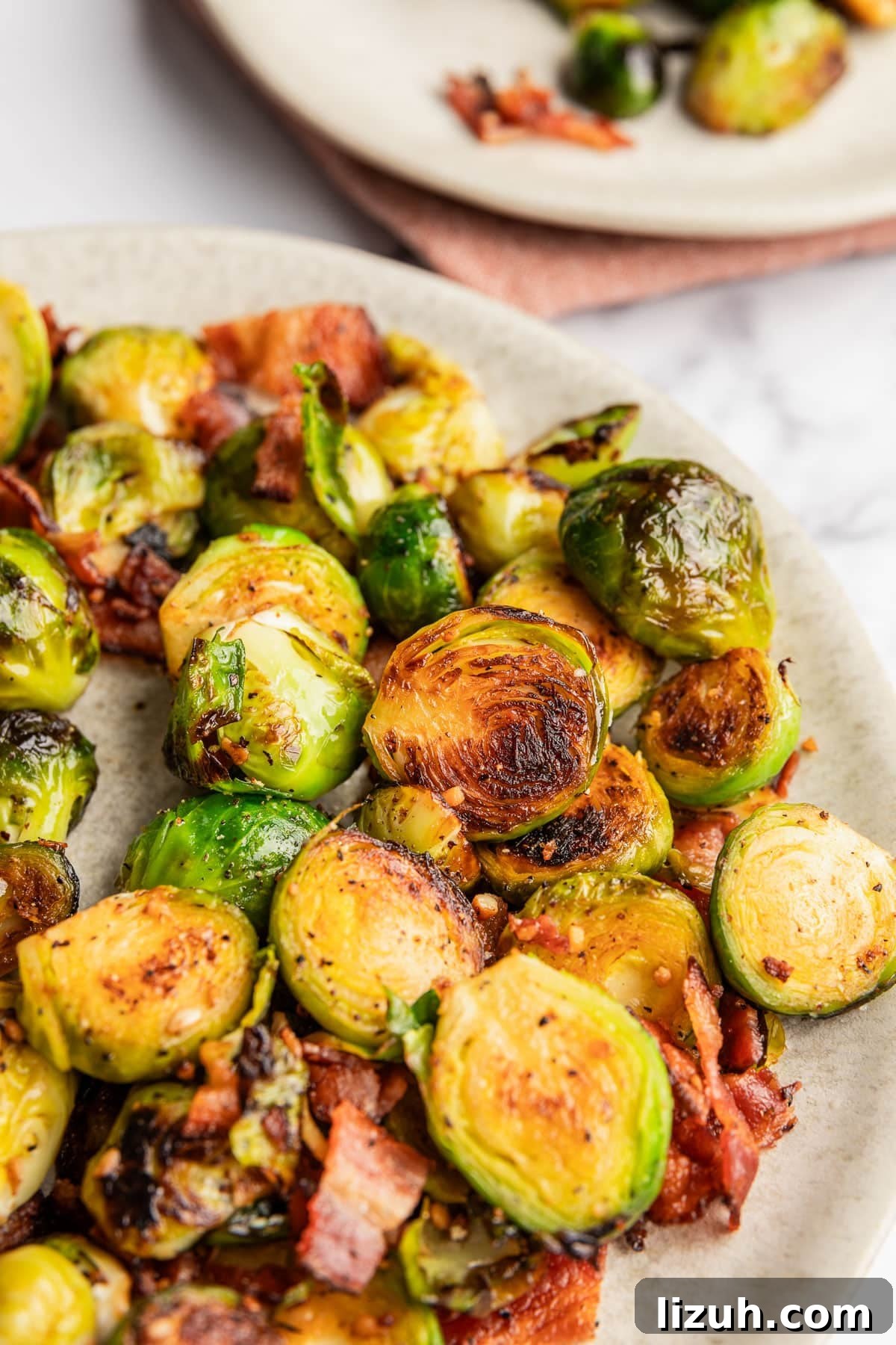 Balsamic-Glazed Bacon Brussels Sprouts Recipe 2 Balsamic bacon Brussels sprouts