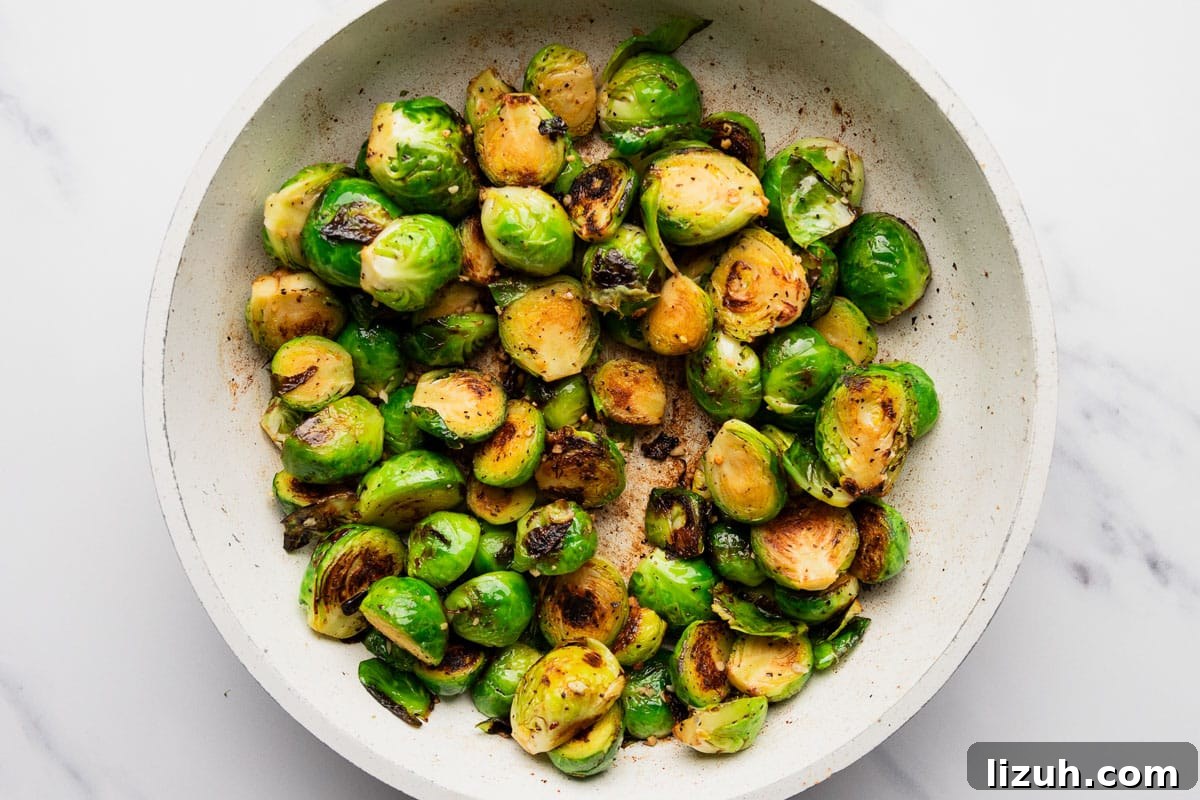Balsamic-Glazed Bacon Brussels Sprouts Recipe 4 Trimmed Brussels sprouts ready to cook