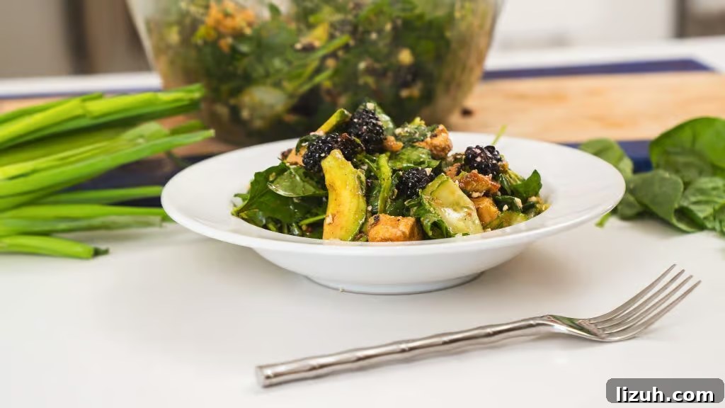 Blackberry, Walnut & Avocado Salad with Citrus Vinaigrette 6 img 10844 5