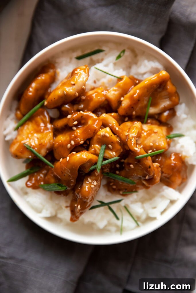 skinny orange chicken