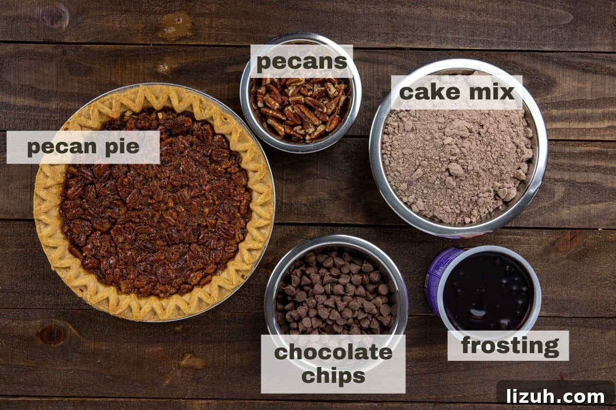 Ingredients measured out in individual containers on countertop.