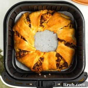 Golden crescent rolls wrapped around taco meat and seasonings.