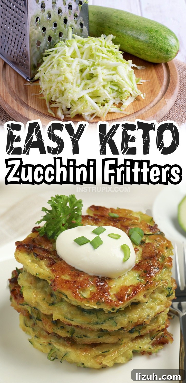 Low-Carb Zucchini Fritters: Crispy Keto-Friendly Recipe 12 Healthy Keto Recipes | The BEST low carb zucchini fritters! Super quick and easy to make with just almond flour, eggs, parmesan cheese, and garlic salt. These keto fritters are wonderful as a snack or even a healthy and vegetarian meal for lunch for dinner.