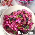 Red Cabbage and Blueberry Slaw