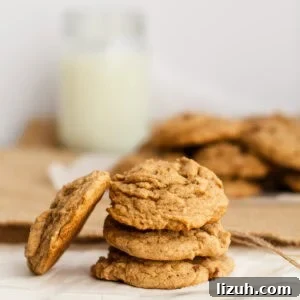 3-Ingredient Spice Cake Mix Cookies Recipe for Quick Treats 11 spice cake cookies stacked on parchment paper