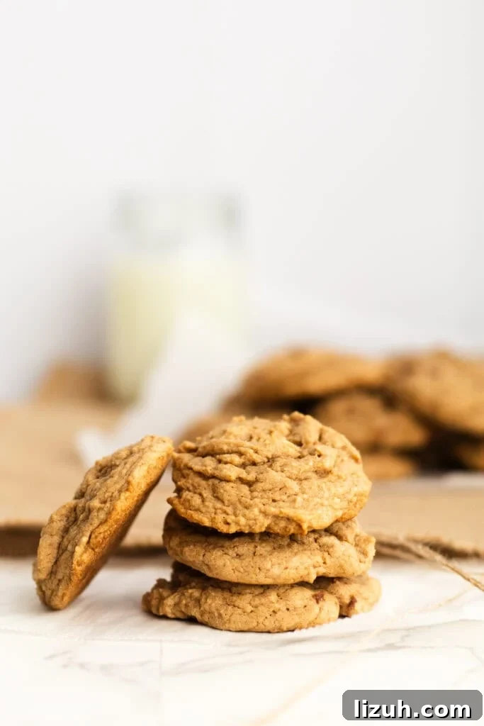3-Ingredient Spice Cake Mix Cookies Recipe for Quick Treats 4 spice cake cookies stacked on parchment paper