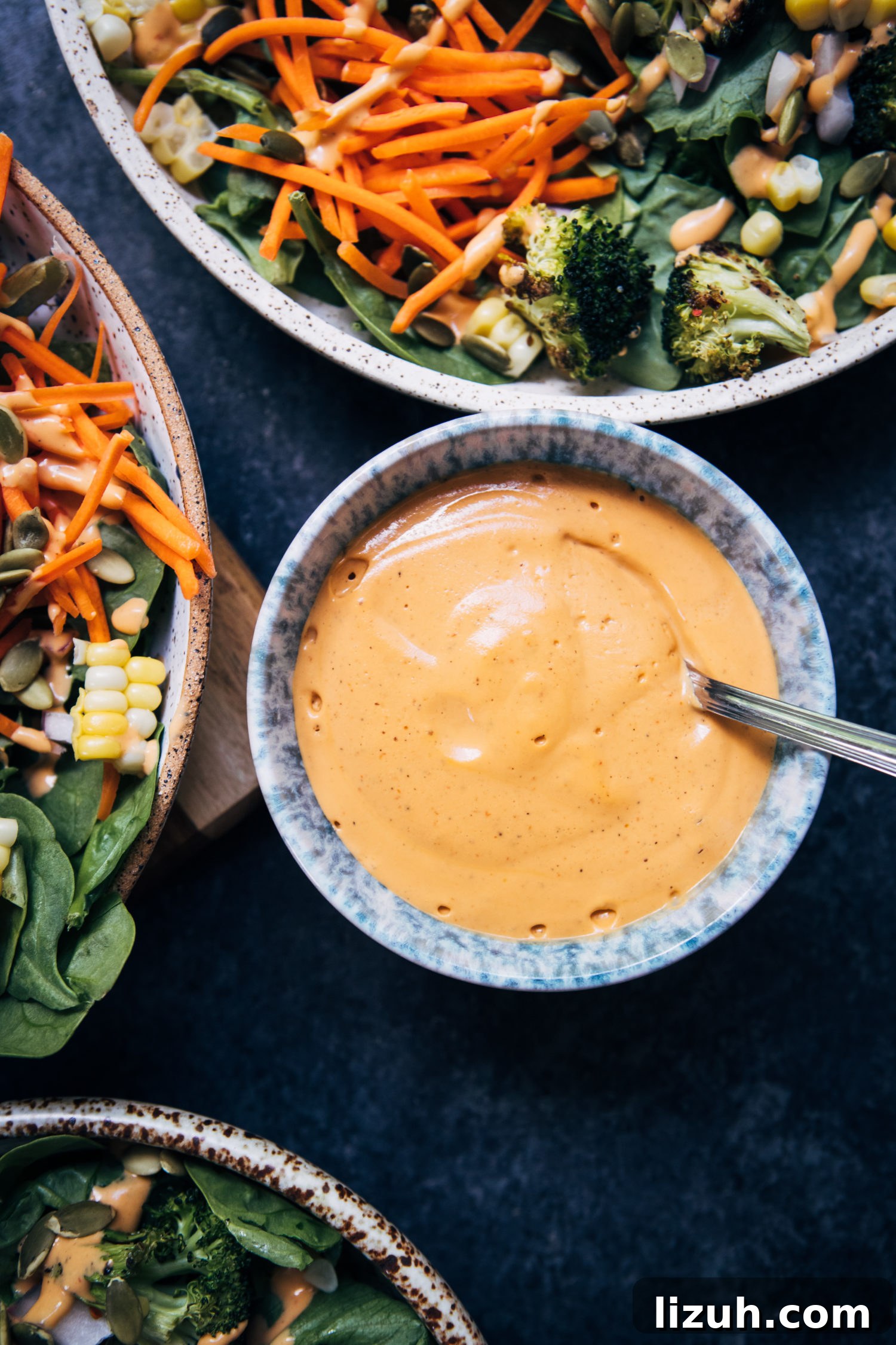 Spicy Vegan Salad Dressing | Well and Full | #vegan #recipe #salad