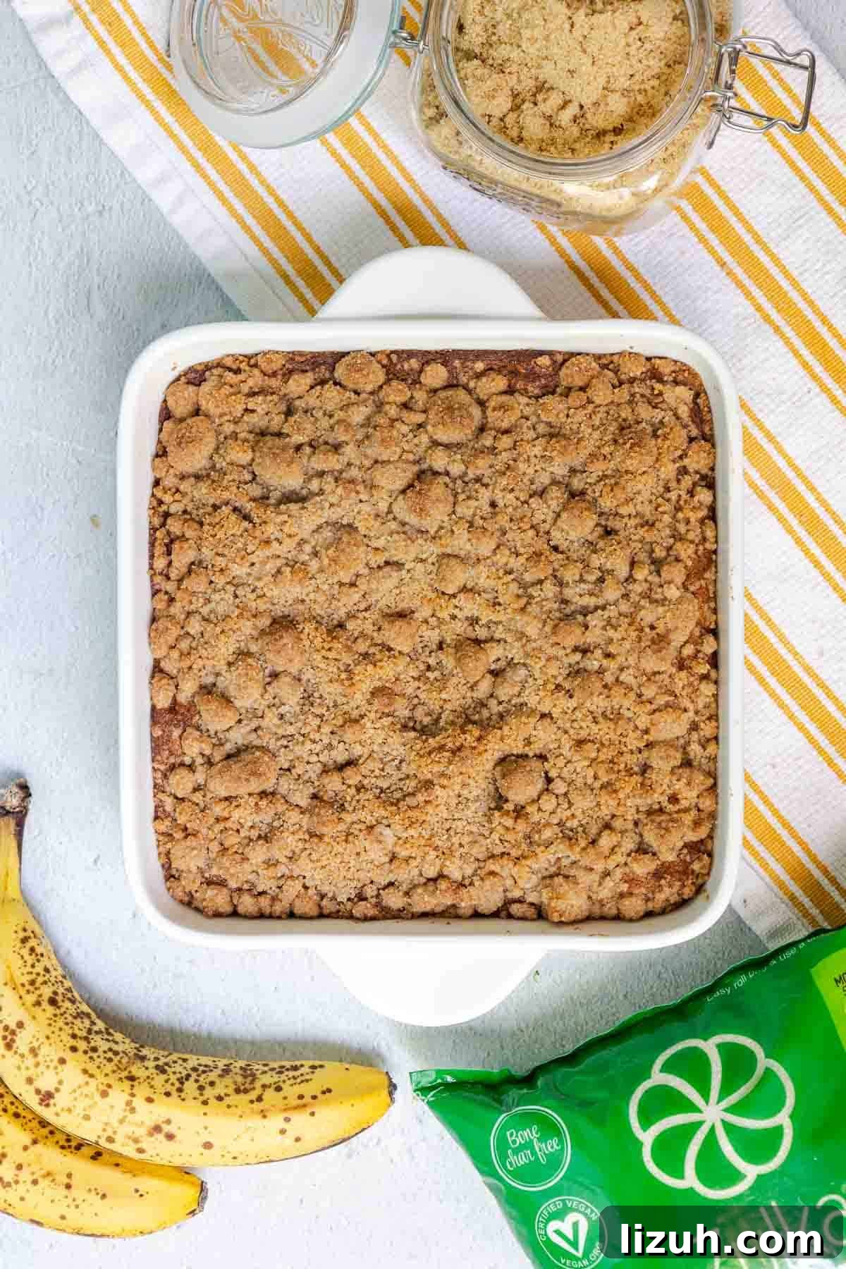 Moist Banana Sour Cream Coffee Cake Recipe for Breakfast 14 Banana Coffee Cake baked until golden brown