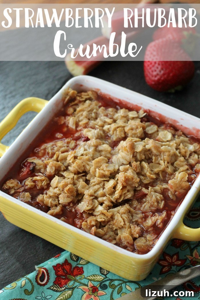 Strawberry Rhubarb Crumble Recipe- a great fall dish!