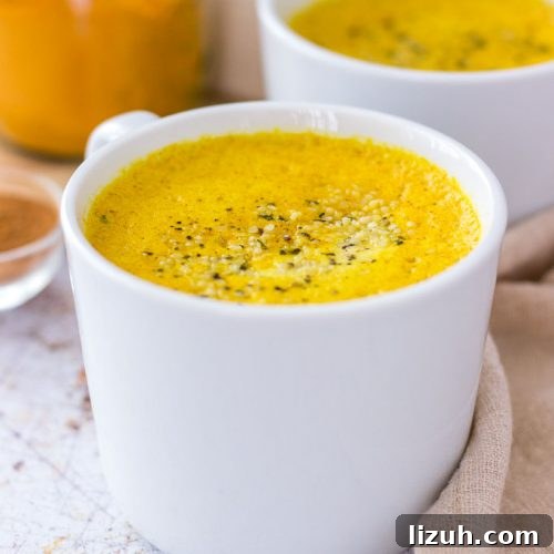 Turmeric Latte with coconut milk and cinnamon