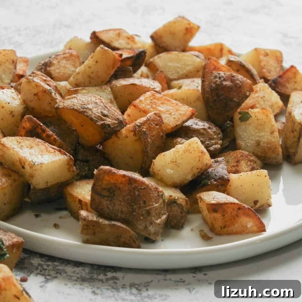 41 Perfect Side Dishes to Serve with Biscuits and Gravy 8 a plate full of crispy fried potatoes.