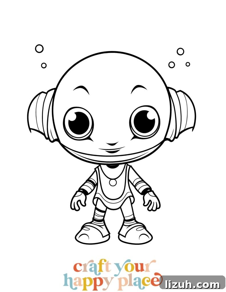 Space coloring page preview 3