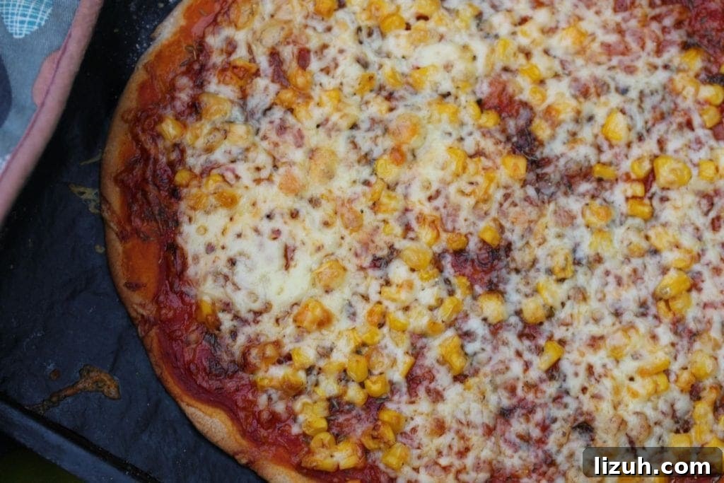 Pizza made with the Free From Fairy wholegrain gluten free flour.