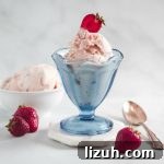 Easy Keto No Churn Strawberry Ice Cream