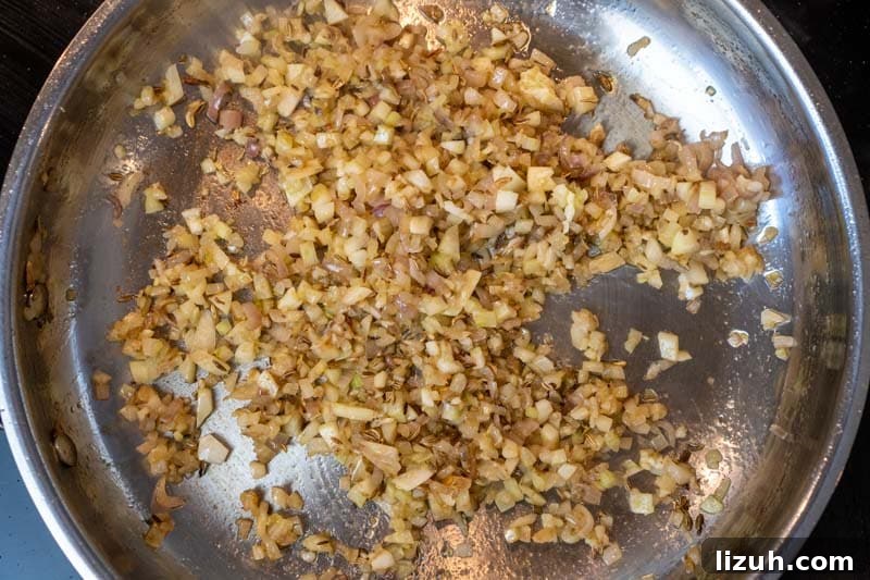 Adding the shallot & fennel