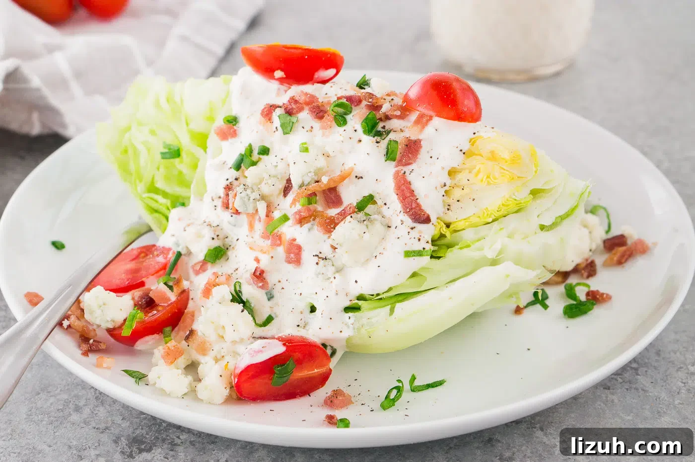 Classic Wedge Salad Recipe with Creamy Blue Cheese Dressing 3 easy wedge iceberg salad