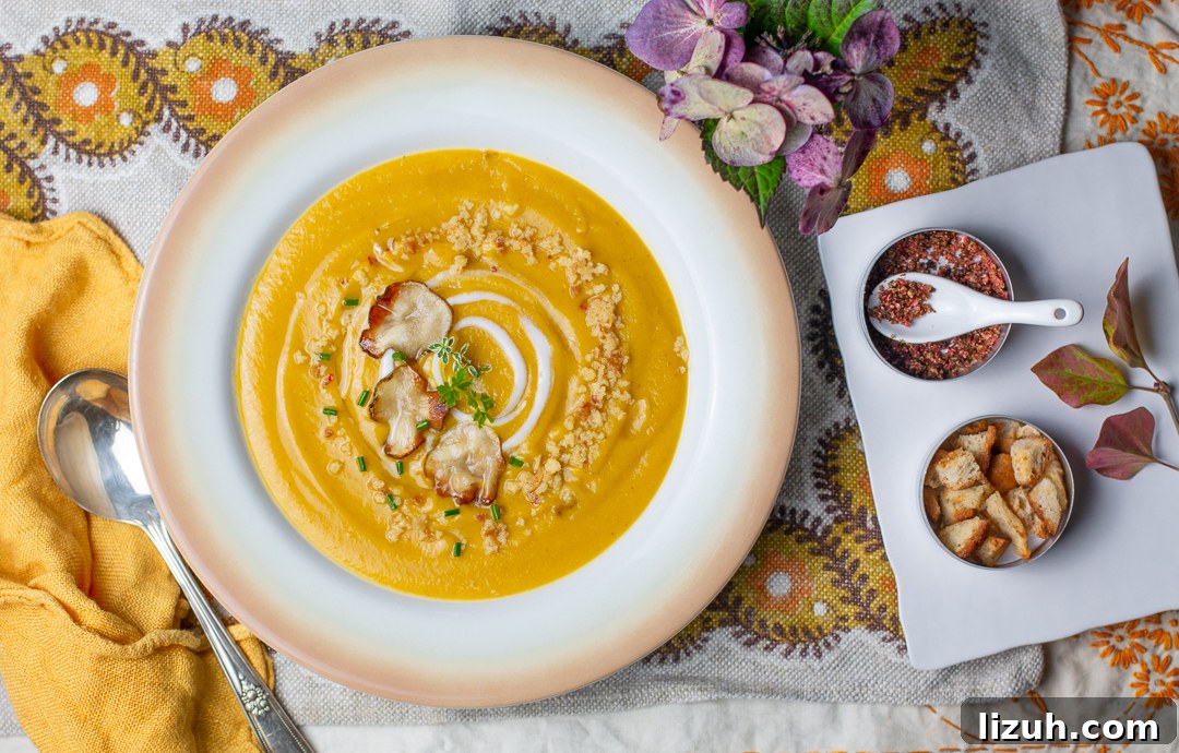 Sunchoke and Kabocha Soup with Crispy Garnishes 2 Sunchoke & Squash Soup