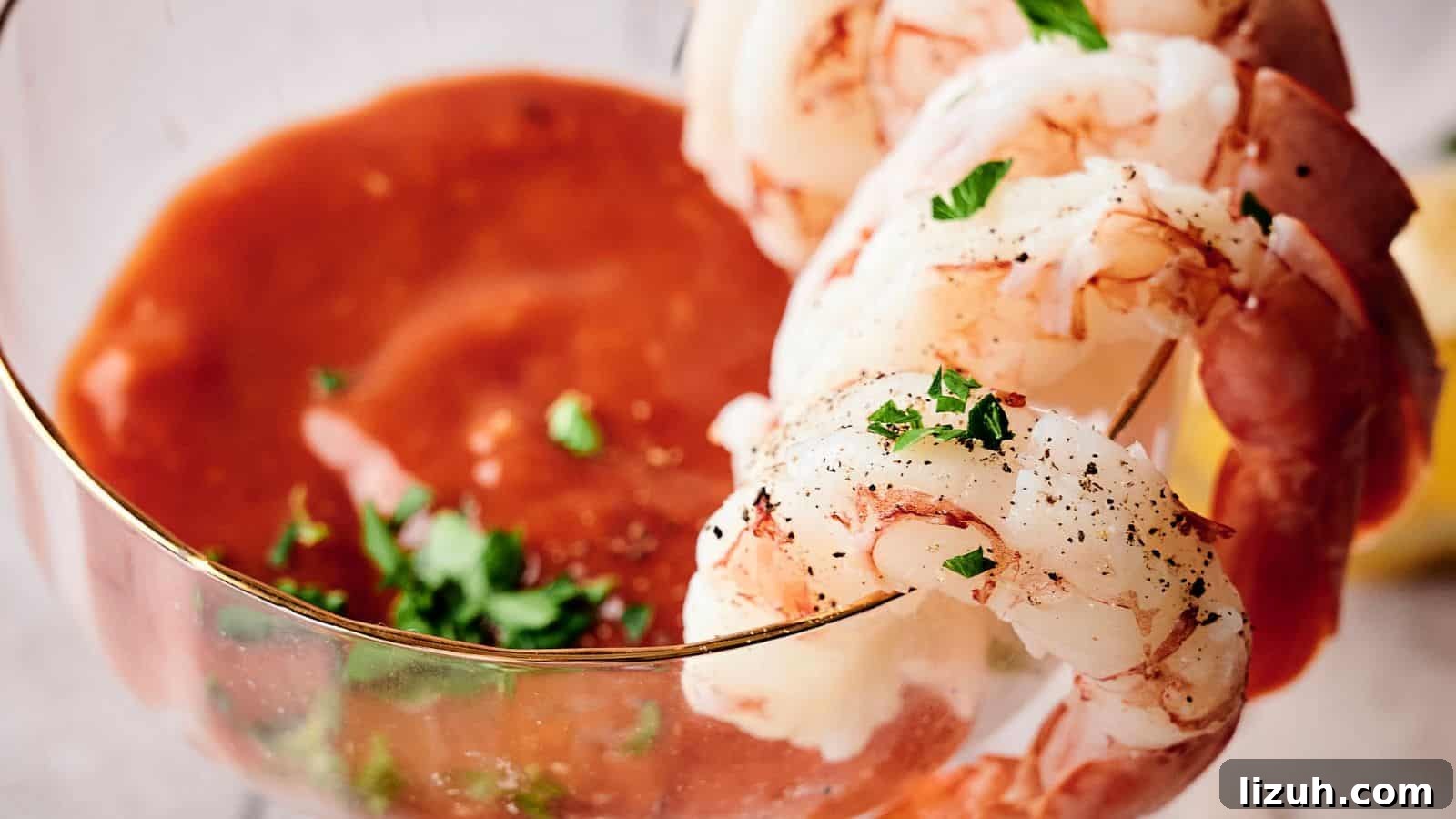 35 Game-Day Recipes to Win Your Season’s Food Lineup 36 Shrimp cocktail with peeled shrimp arranged on the rim of a glass filled with cocktail sauce, garnished with parsley.