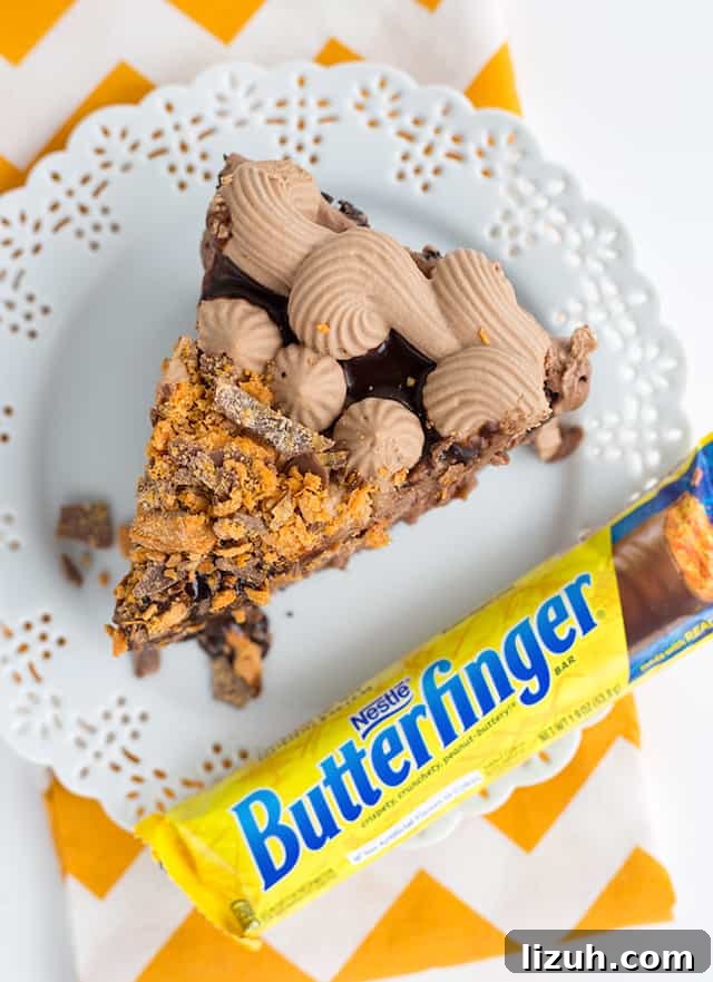Butterfinger Ice Cream Pie Recipe — No-Bake Dessert with Chocolate Crust 2 img 20485 5