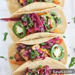 tacos with slaw in tortillas