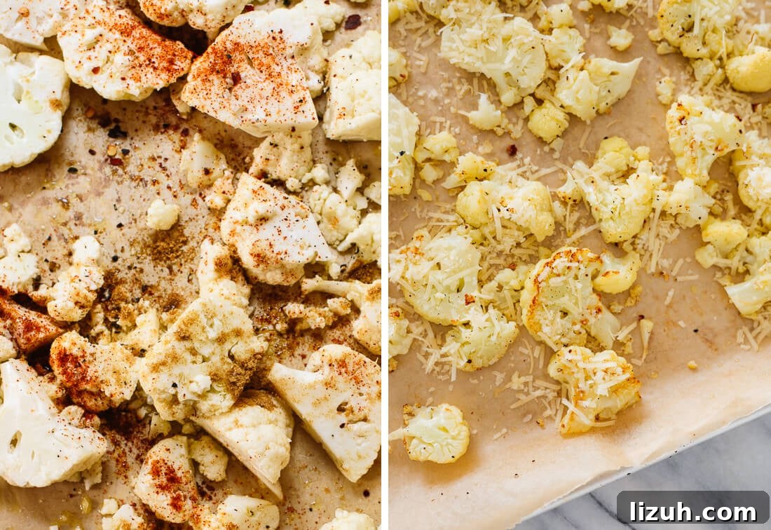 easy roasted cauliflower variations