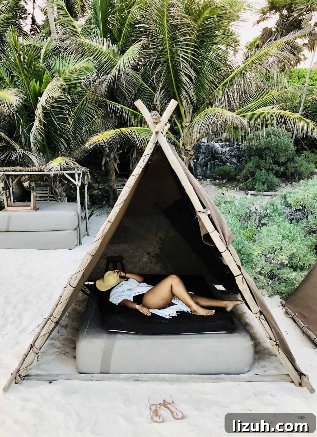 Tulum Travel Guide: Top Food, Where to Stay & Things to Do 5 Jessica asleep in a beach hut.