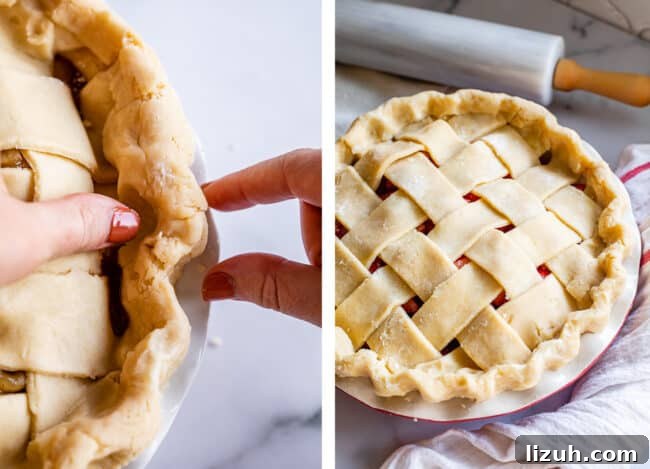 how to crimp pie dough with fingers