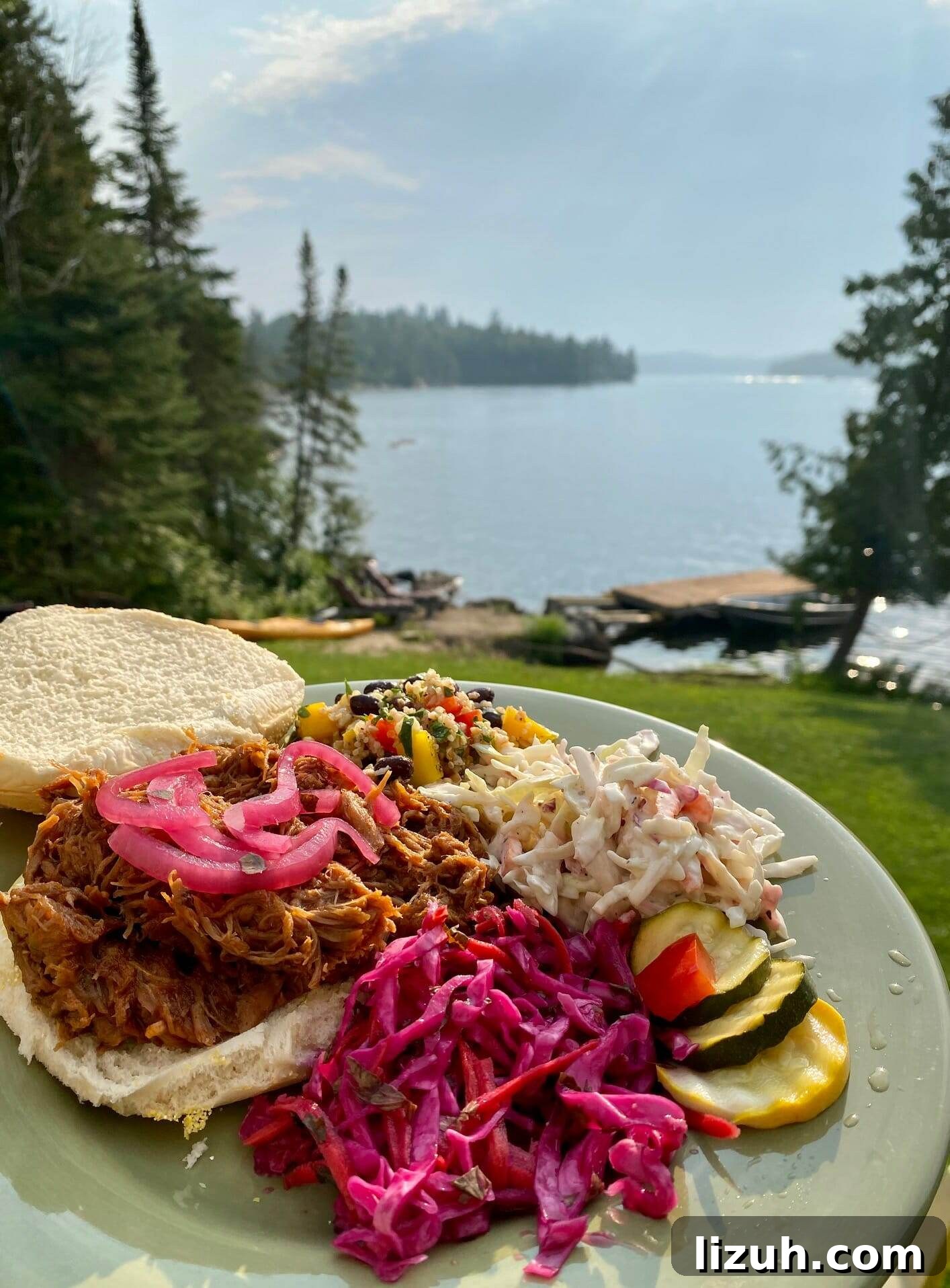 pickled red cabbage on plate
